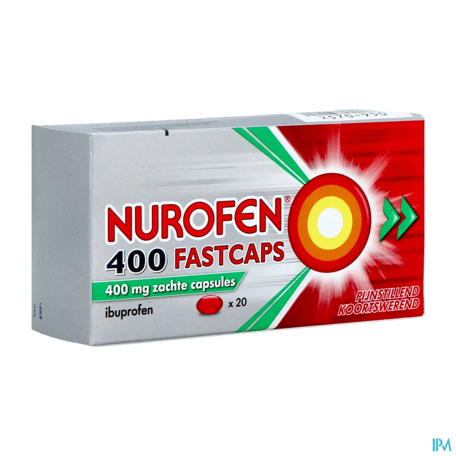 packshot van Nurofen 400 mg Fastcaps 20 Capsules