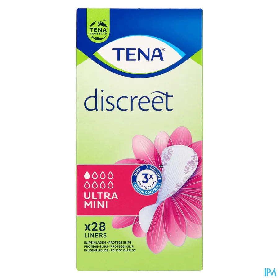 packshot van TENA Discreet Ultra Mini 28 stuks