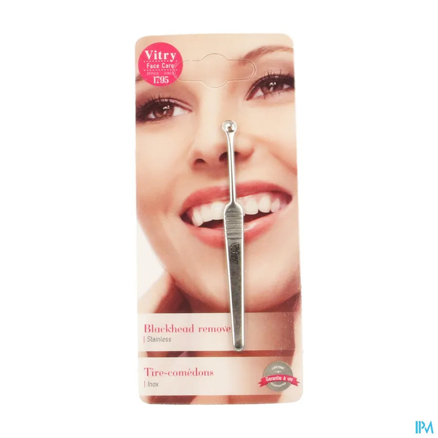 packshot van Vitry Comedonendrukker in Inox