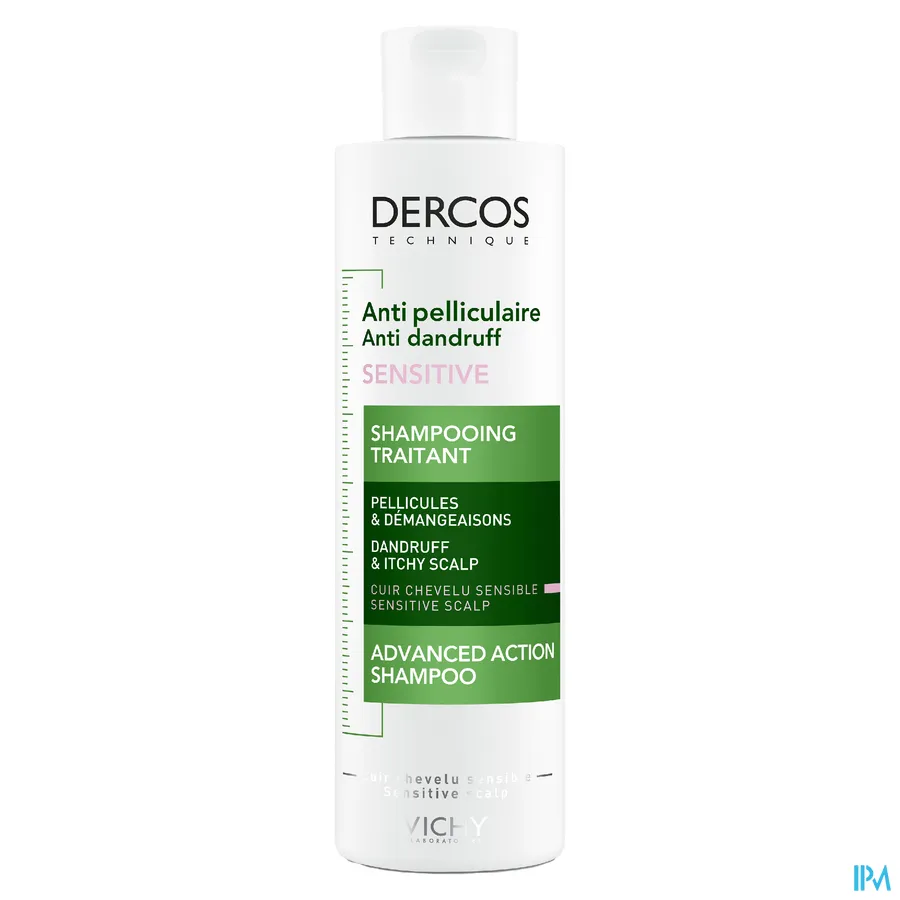 packshot van Vichy Dercos Anti-Roos Shampoo voor Gevoelige Hoofdhuid 200 ml
