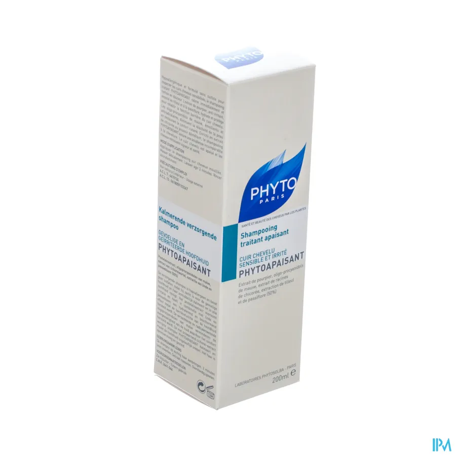 packshot van Phyto Phytoapaisant Kalmerende Verzorgende Shampoo voor Gevoelige en Geïrriteerde Hoofdhuid 200 ml