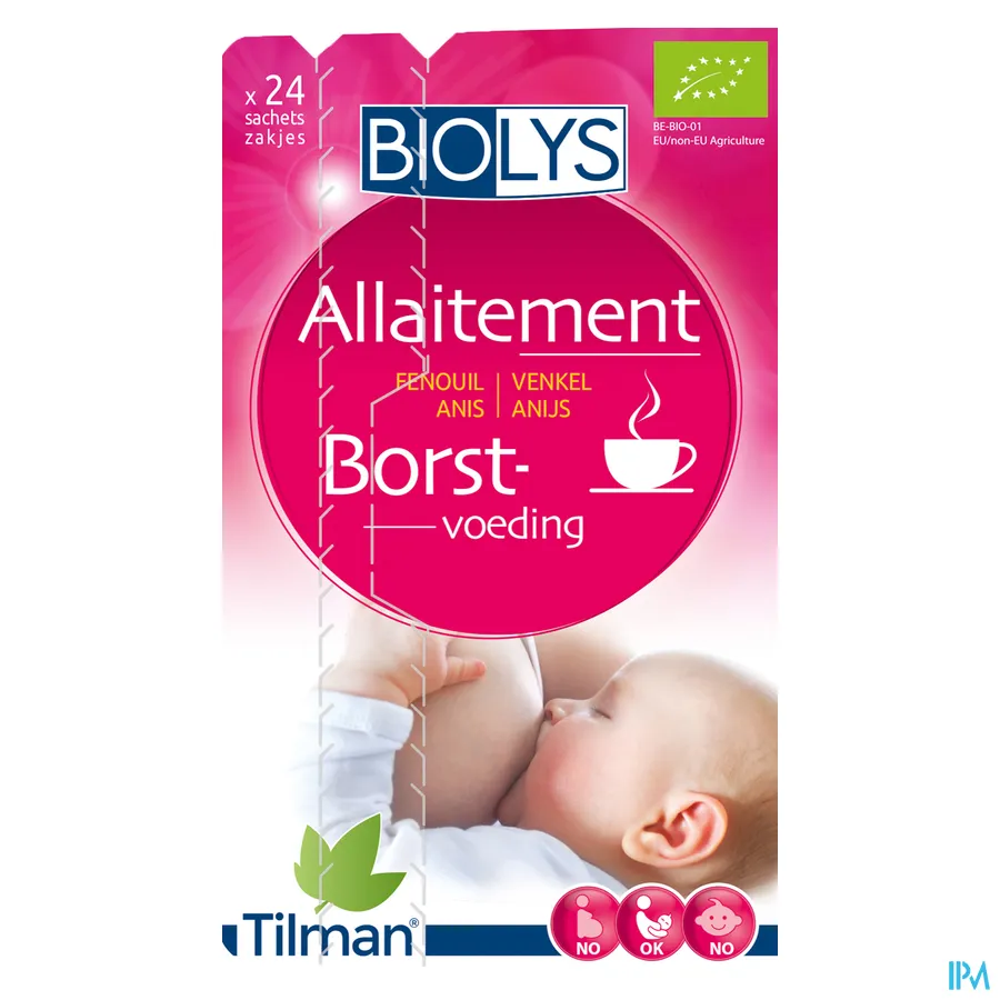 packshot van Tilman Biolys Borstvoeding Venkel-Anijs 24 zakjes