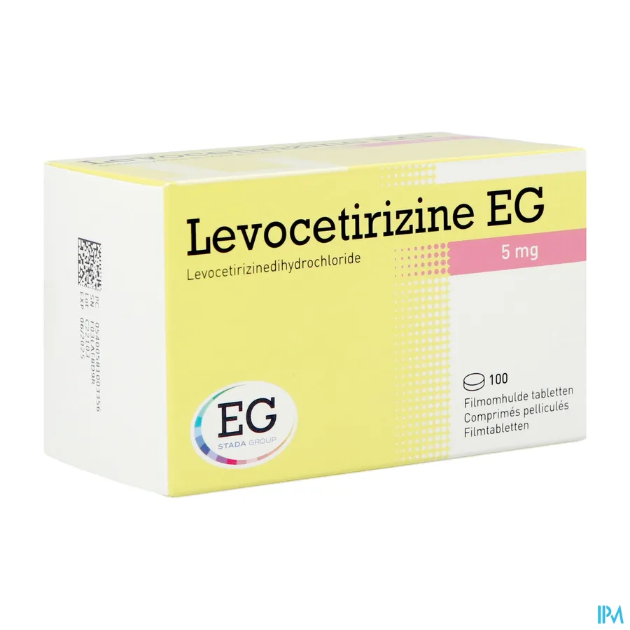 packshot van Levocetirizine EG 5 mg 100 Tabletten