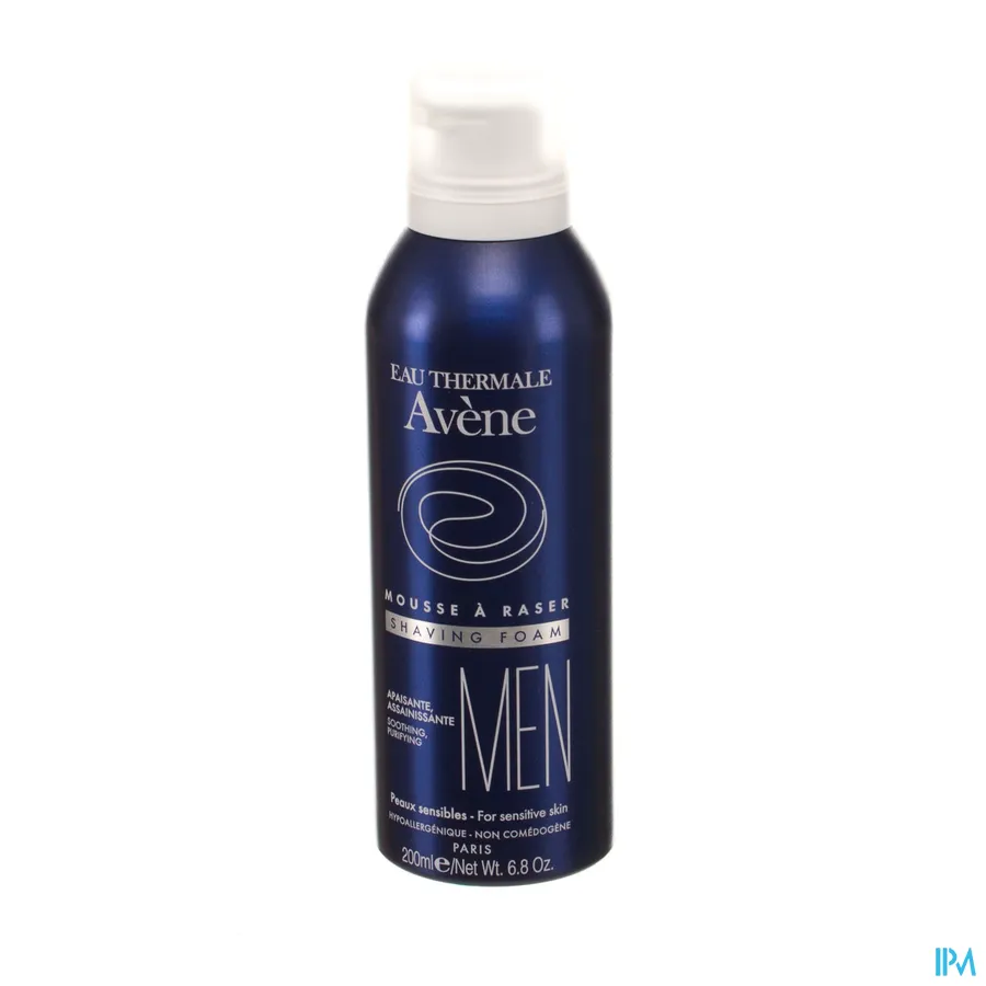 packshot van Avène Men Kalmerende en Zuiverende Scheerschuim voor Gevoelige Huid 200 ml