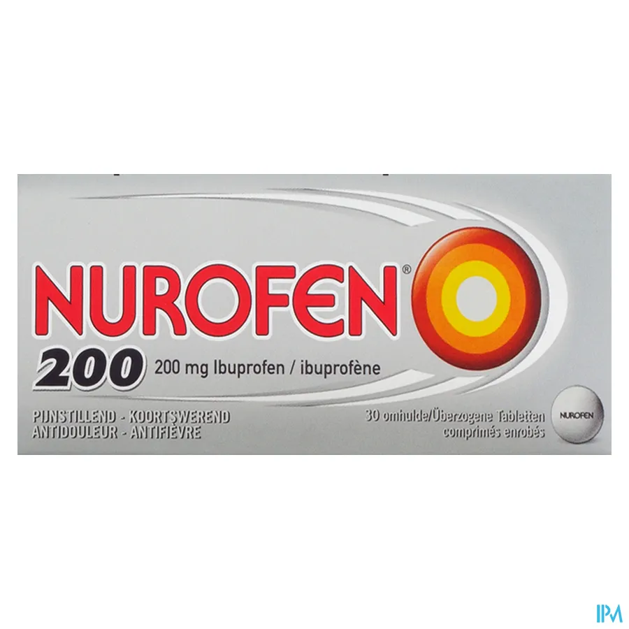 packshot van Nurofen 200 mg 30 Tabletten