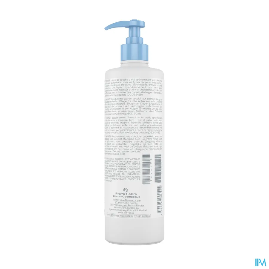 packshot van Dexeryl Shower Douchecrème voor Zeer Droge, Atopische Huid voor Zachte Reiniging en Hydratatie Pompflacon 500 ml