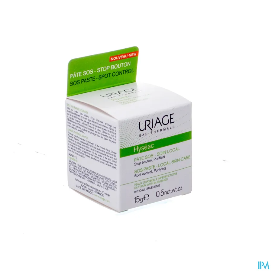 packshot van Uriage Hyséac Pasta SOS 15 ml