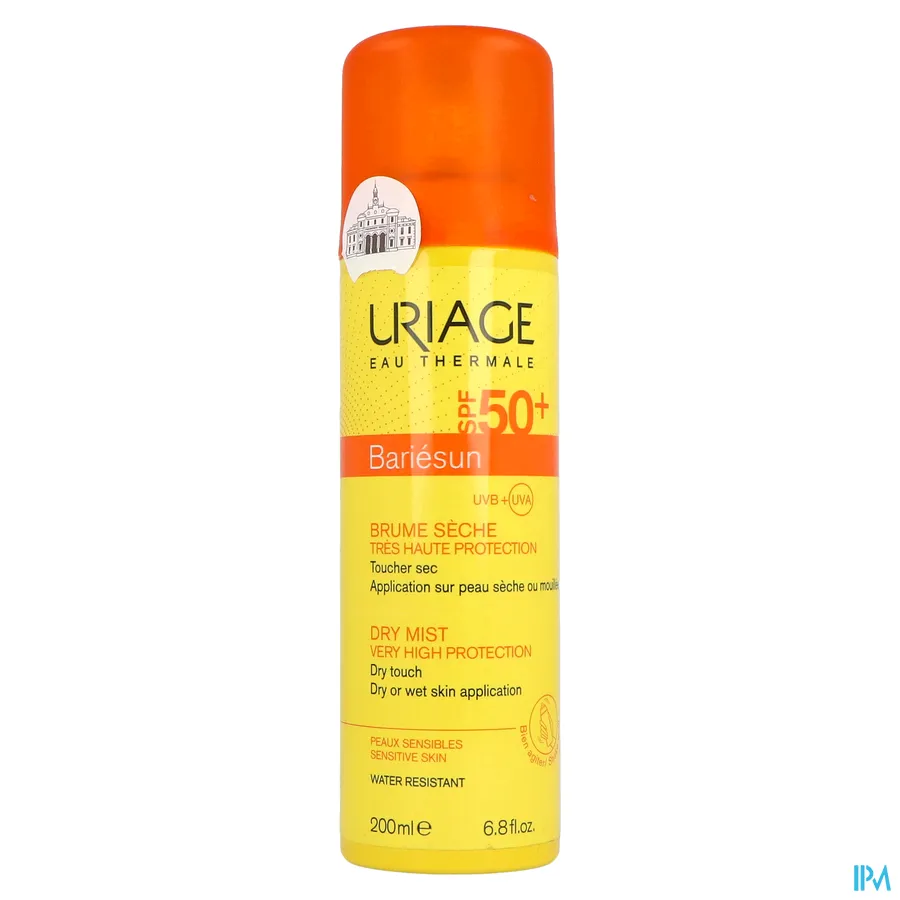 packshot van Uriage Bariesun SPF 50+ Mist Droog Spray 200 ml