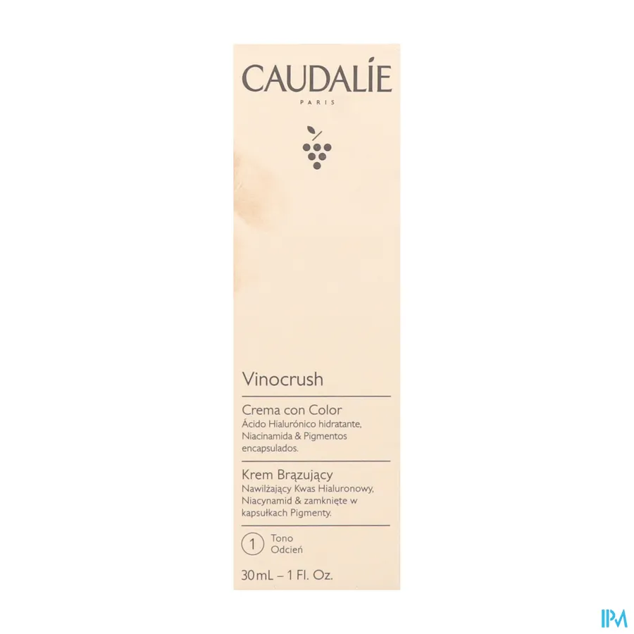 packshot van Caudalie Vinocrush Getinte Crème 30 ml Tint 1