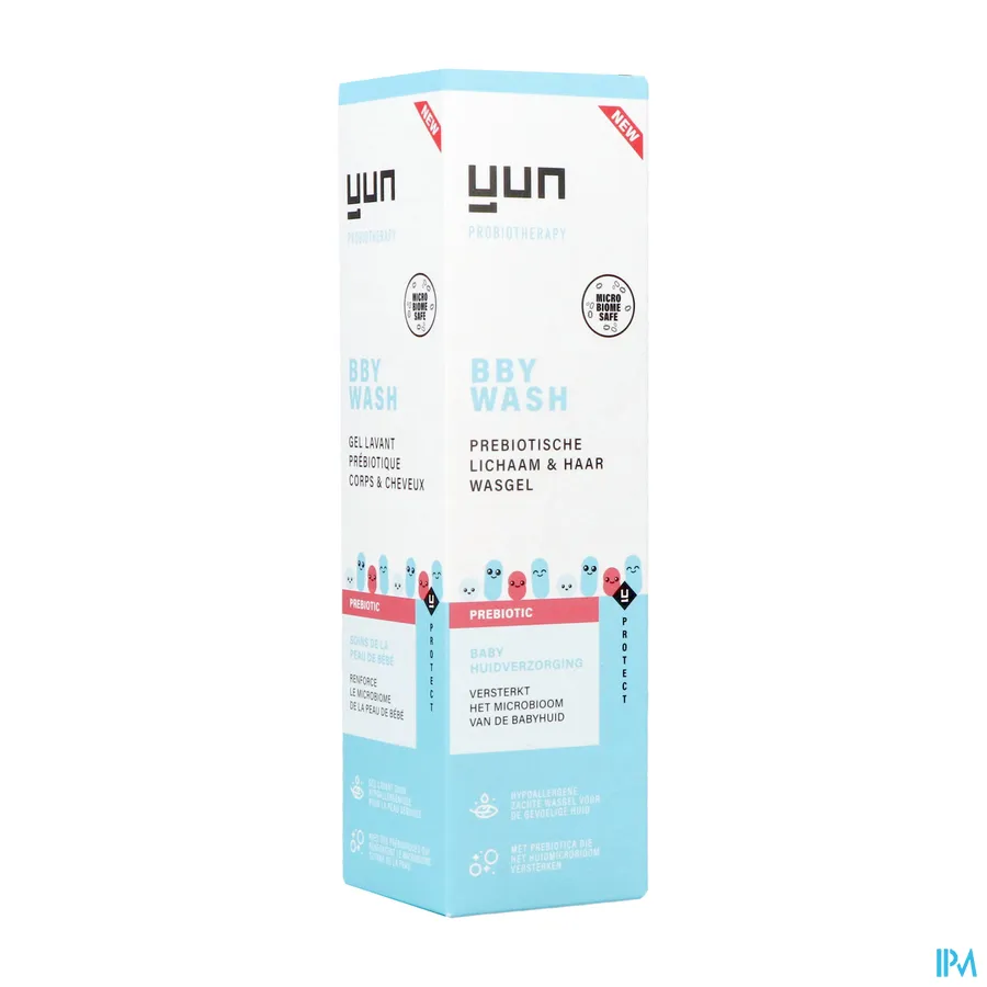 packshot van Yun Bby Prebiotic Lichaam & Haar Wasgel 200 ml