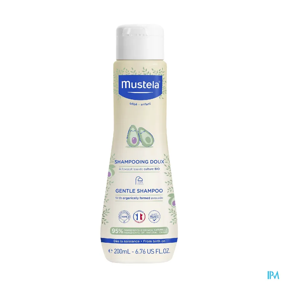 packshot van Mustela Baby en Kind Zachte Shampoo voor Normale Huid Flacon 200 ml