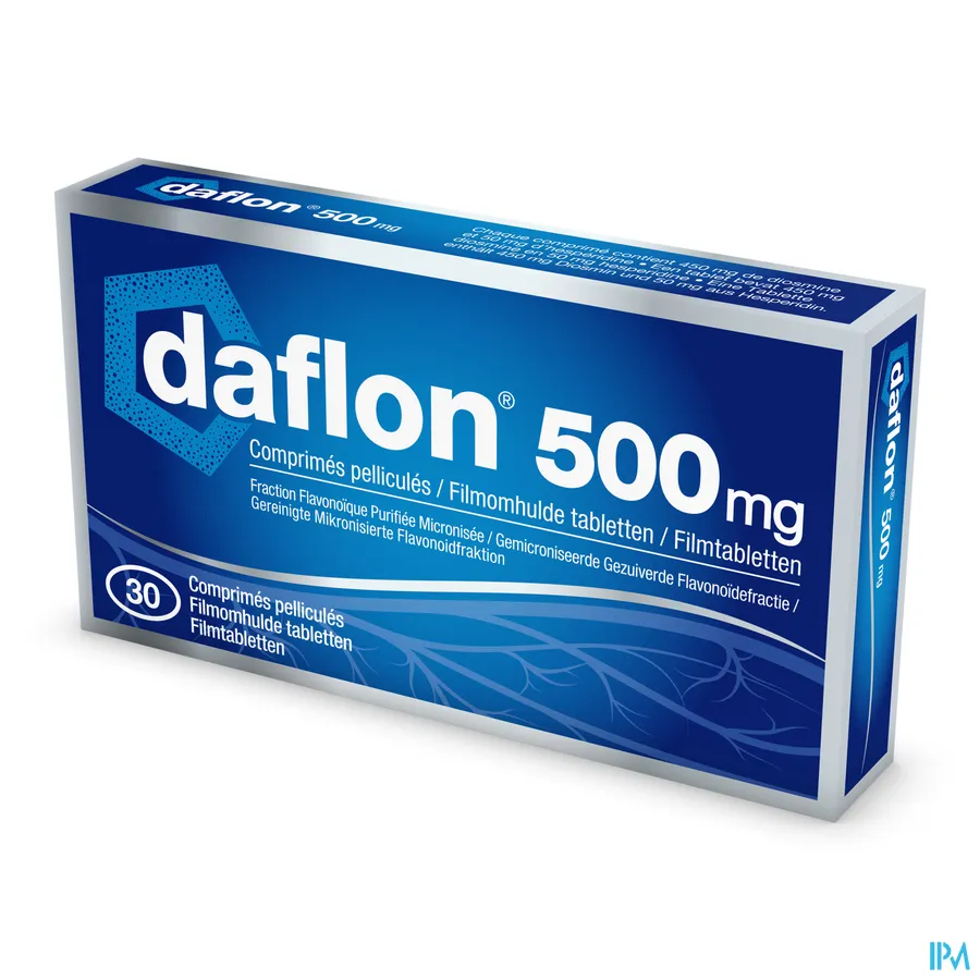 packshot van Daflon 500 mg 30 tabletten