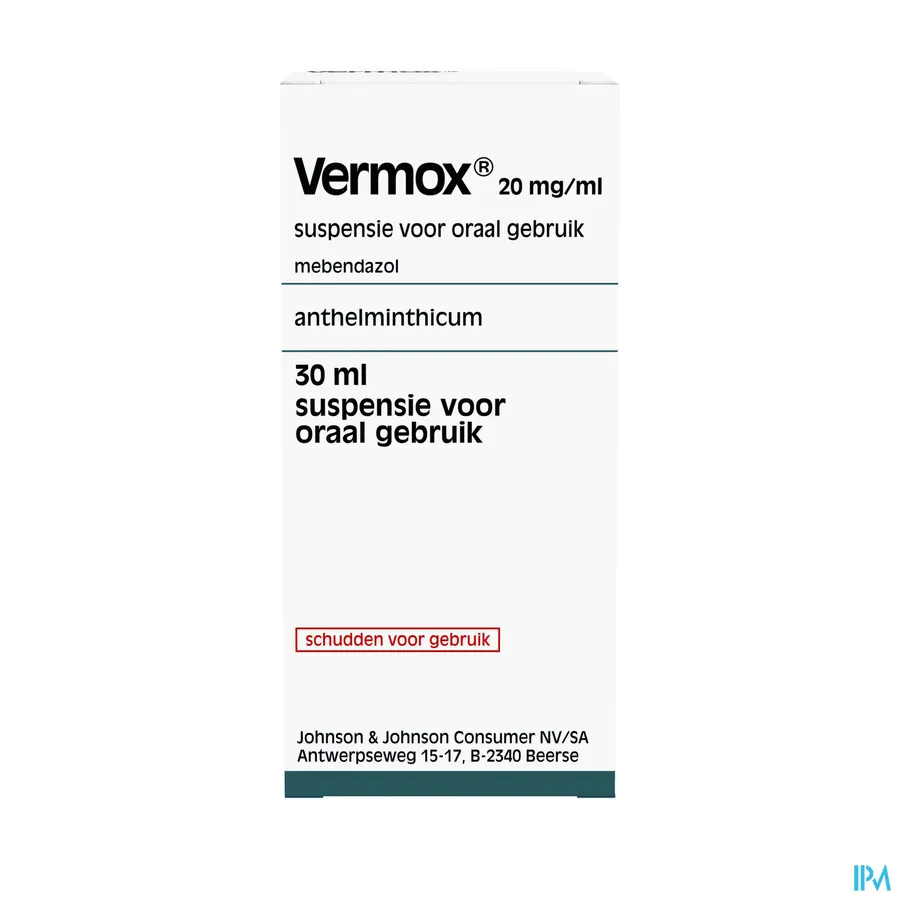 packshot van Vermox Suspensie 30 ml