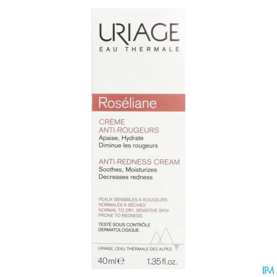 packshot van Uriage Roséliane Crème tegen Roodheid voor Normale tot Droge Huid 40 ml