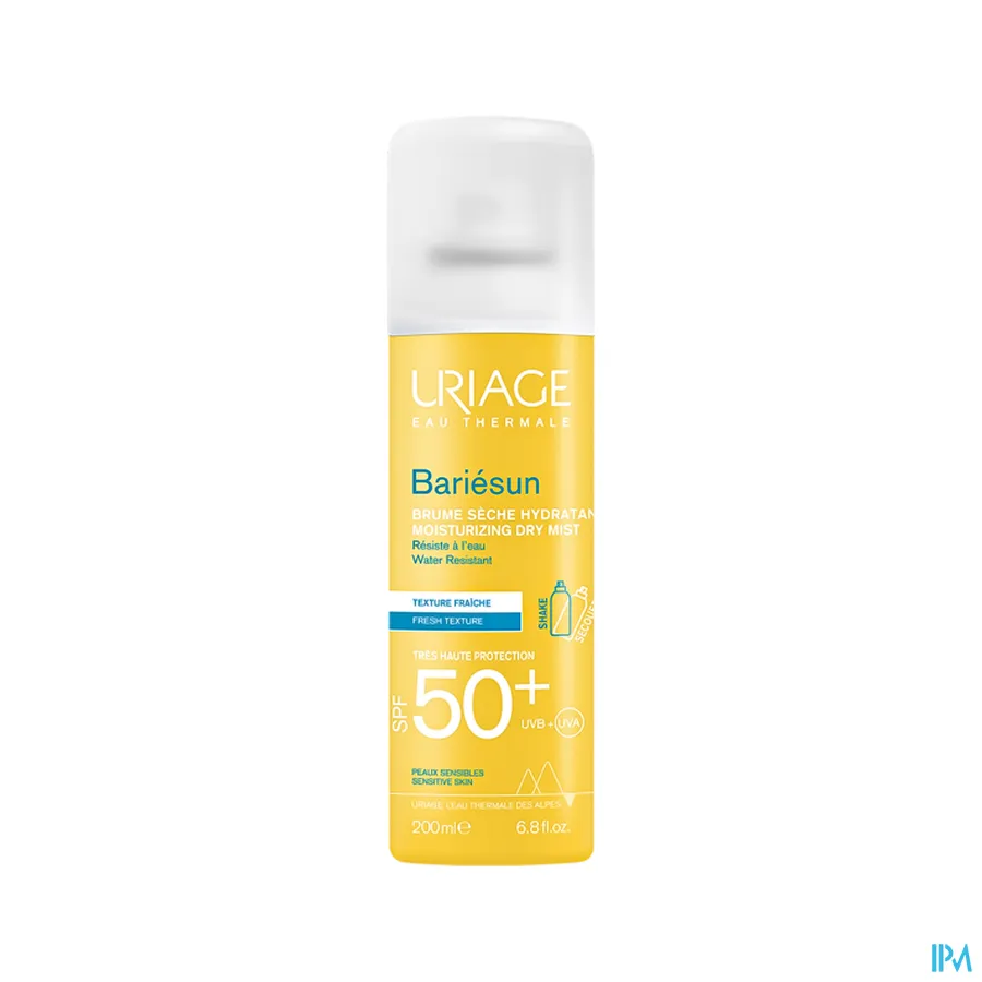 packshot van Uriage Bariesun SPF 50+ Mist Droog Spray 200 ml
