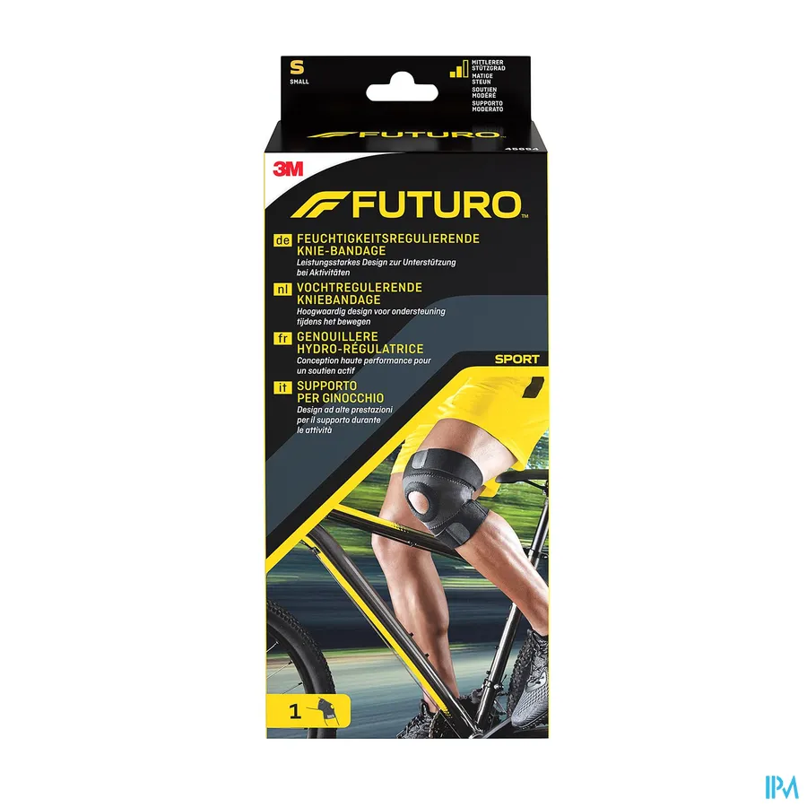 packshot van Futuro Sport Vochtregulerende Kniebandage Maat Small (Middelmatige Steun)