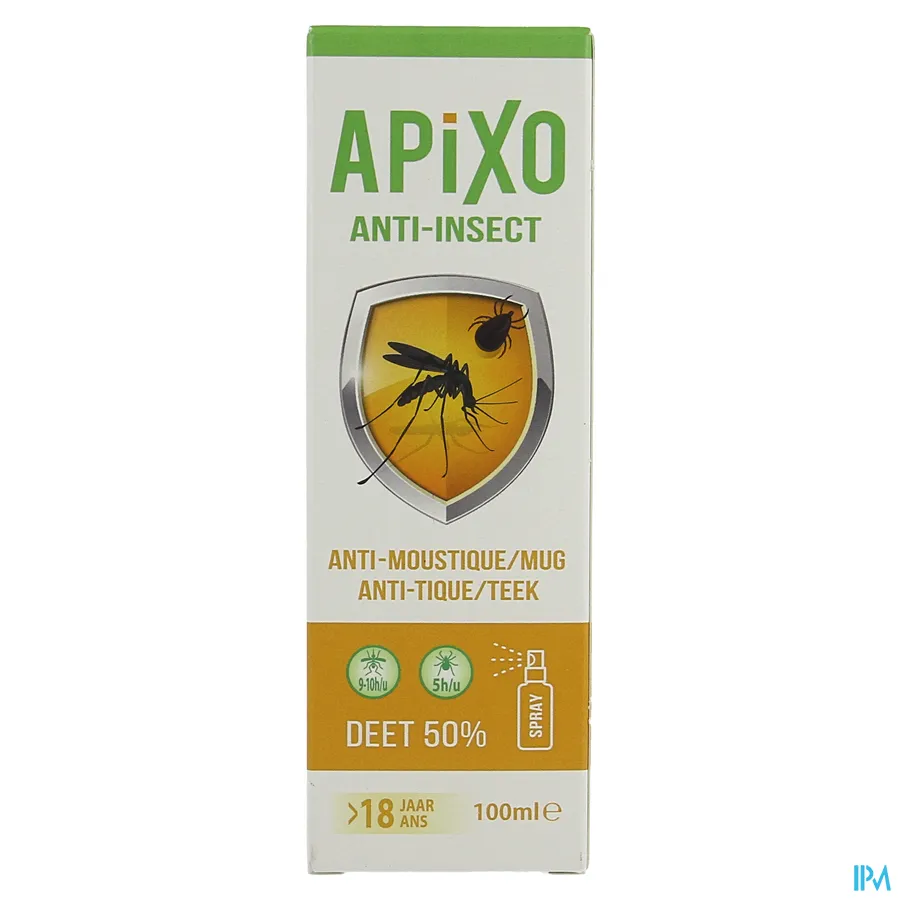 packshot van Apixo Anti-Insect DEET 50% Spray 100 ml
