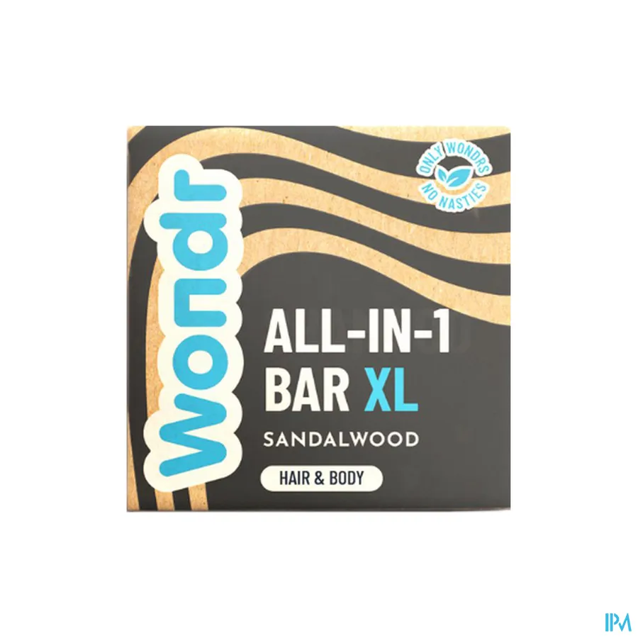 packshot van WONDR All-In-1 Bar XL Sandalwood 110 g