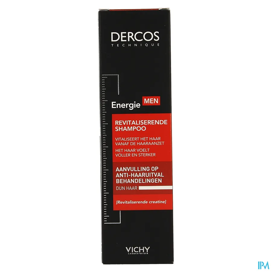 packshot van Vichy Dercos Men Aminexil Energie Revitaliserende Shampoo 200 ml