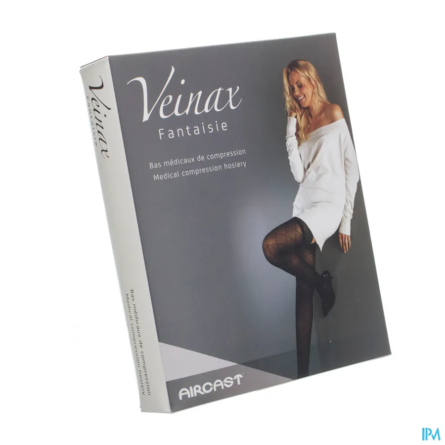 packshot van Veinax Therapeutisch Elastische Kousen 15-20 mmHg Vrouw Panty Grote Diamant Zwart Maat 4L 1 Paar