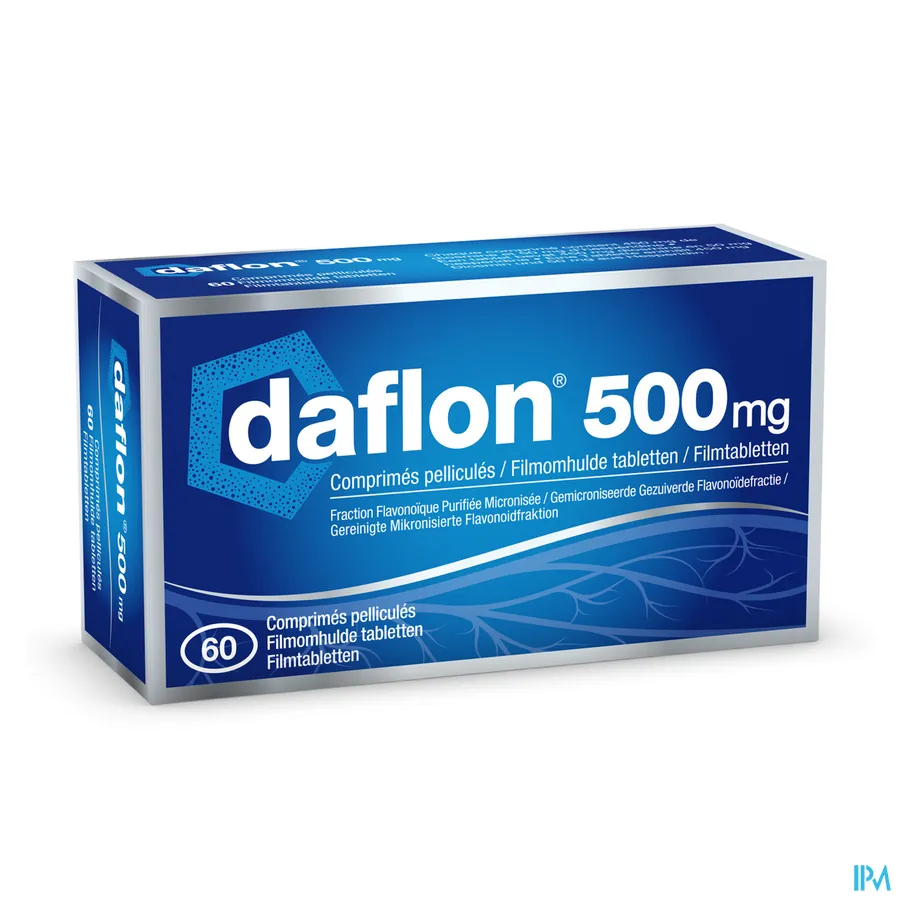 packshot van Daflon 500 mg 60 tabletten