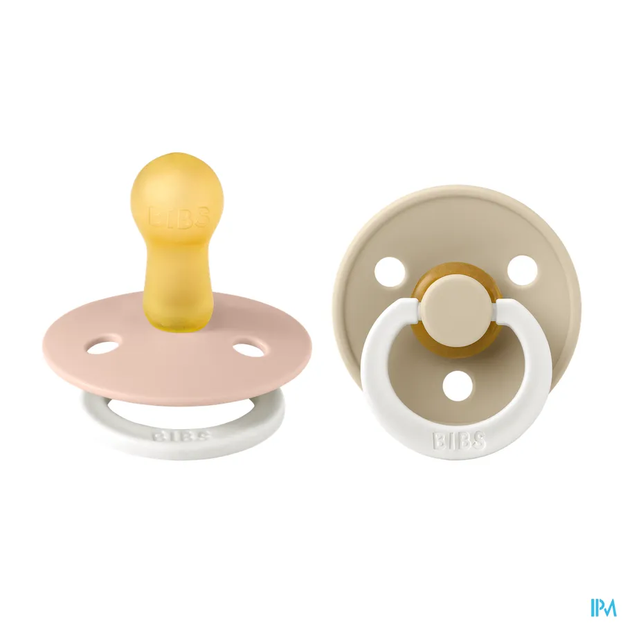 packshot van Bibs Fopspeen Duo Night Vanilla/Blush 18+ 2 stuks