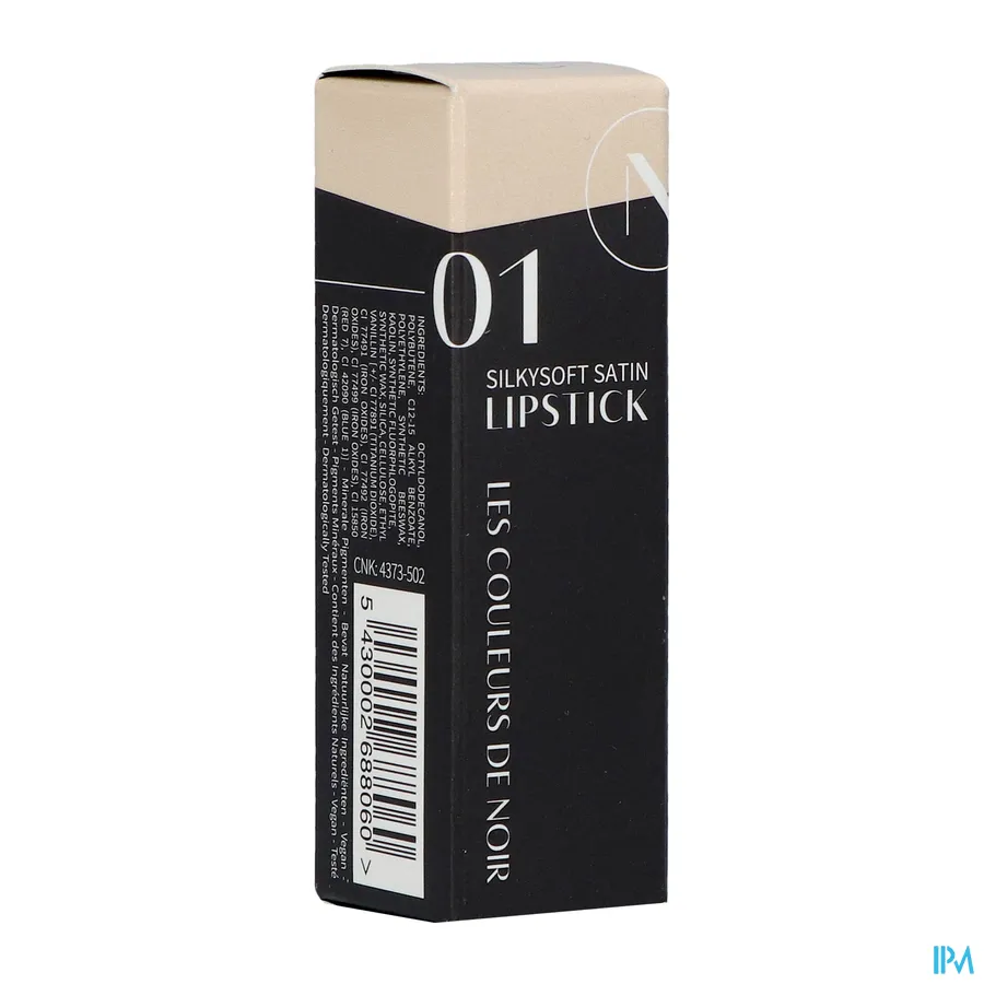 packshot van Les Couleurs De Noir Silkysoft Satin Lipstick 1 Honey Beige