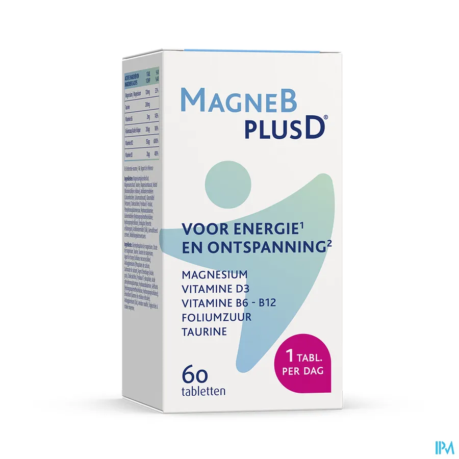 packshot van Magne B plus D 60 Tabletten