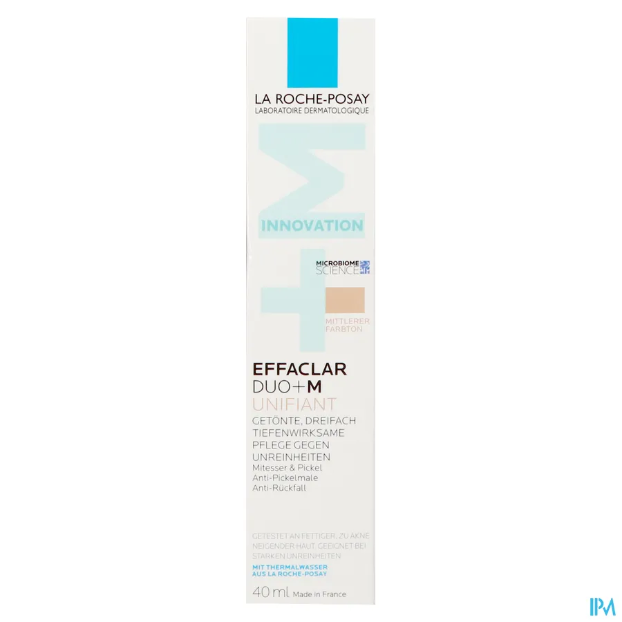 packshot van La Roche-Posay Effaclar Duo +M Unifiant 40 ml Medium Shade
