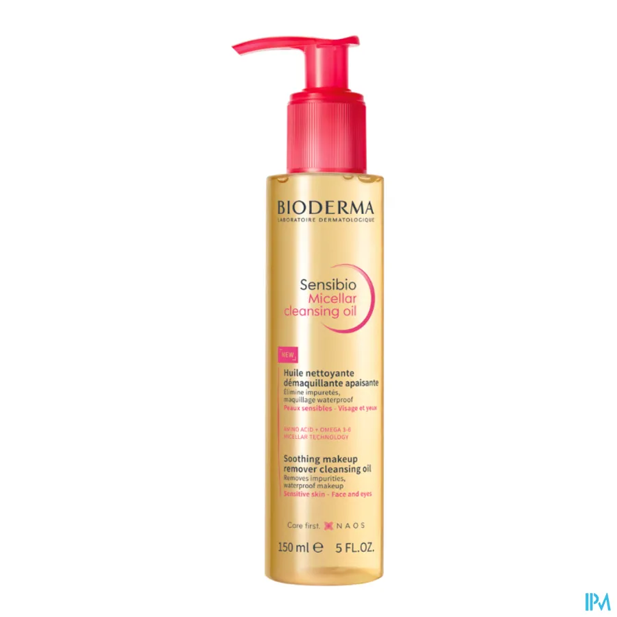 packshot van Bioderma Sensibio Micellaire Reinigingsolie 150 ml