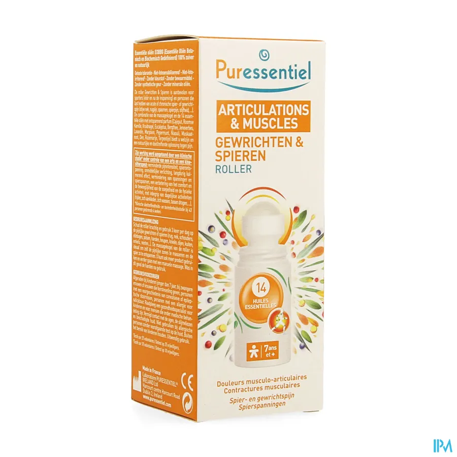 packshot van Puressentiel Roller voor Spieren en Gewrichten 75 ml