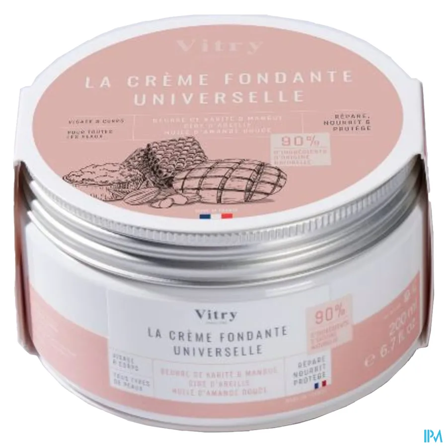 packshot van Vitry Universele Smeltcrème 90% Natuurlijke oorsprong 200 ml