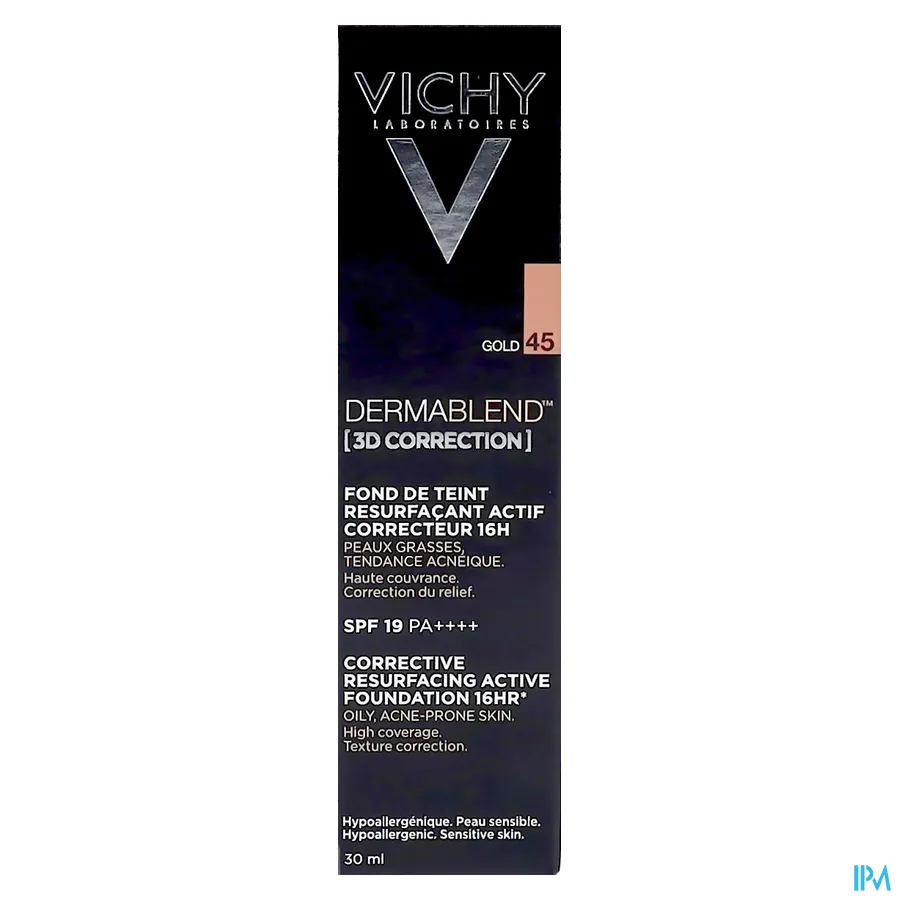 packshot van Vichy Dermablend Correction 3D 45 Gold 30 ml