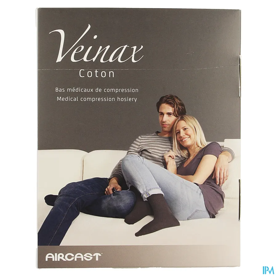 packshot van Veinax Therapeutisch Elastische Kousen 15-20 mmHg Man Kous Katoen Donkerblauw Maat 3L 1 Paar