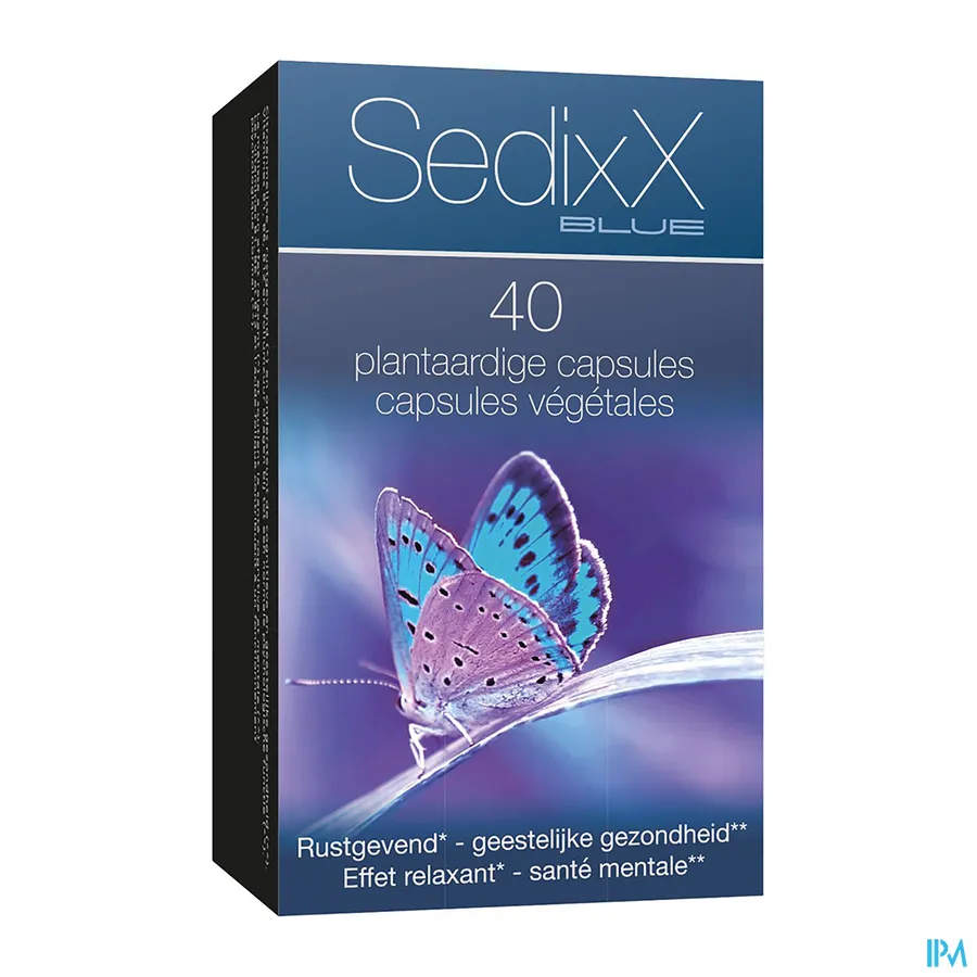 packshot van SedixX Blue -Rustgevend en voor Geestelijke Gezondheid- 40 Plantaardige Capsules