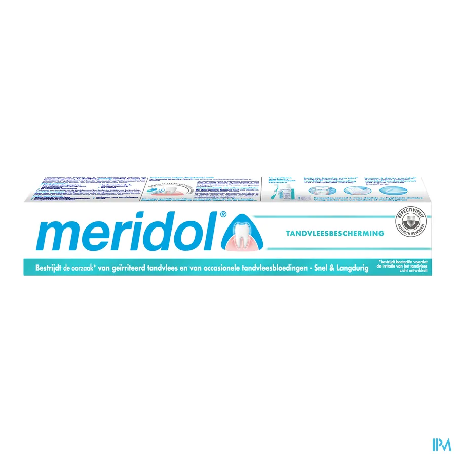 packshot van Meridol Tandpasta Tandvlees Bescherming voor Bestrijding van de Oorzaak van Geïrriteerd Tandvlees 75 ml