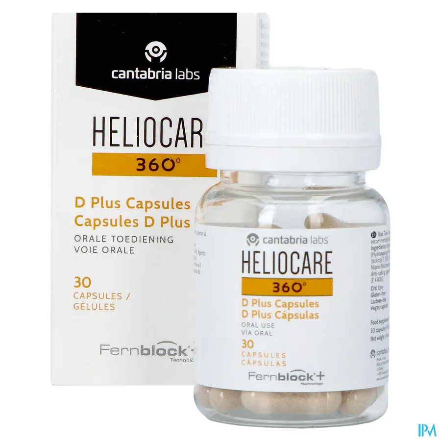 packshot van Heliocare 360 D Plus 30 capsules