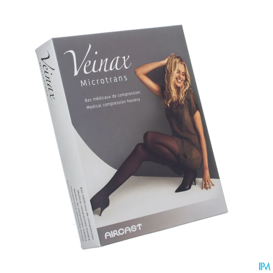 packshot van Veinax Therapeutisch Elastische Kousen 15-20 mmHg Vrouw Kniekous Microfibre Zwart Maat 3L 1 Paar