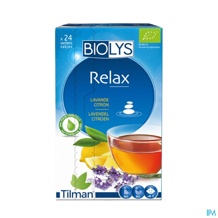 packshot van Tilman Biolys Relax Lavendel-Citroen 24 zakjes