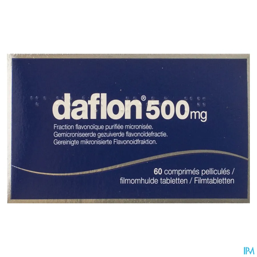packshot van Daflon 500 mg 60 tabletten