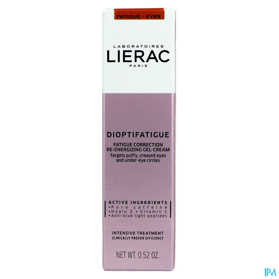 packshot van Lierac Dioptifatigue Dynamiserende Vermoeidheidswerende Gel-Crème voor Ogen Tube 15 ml