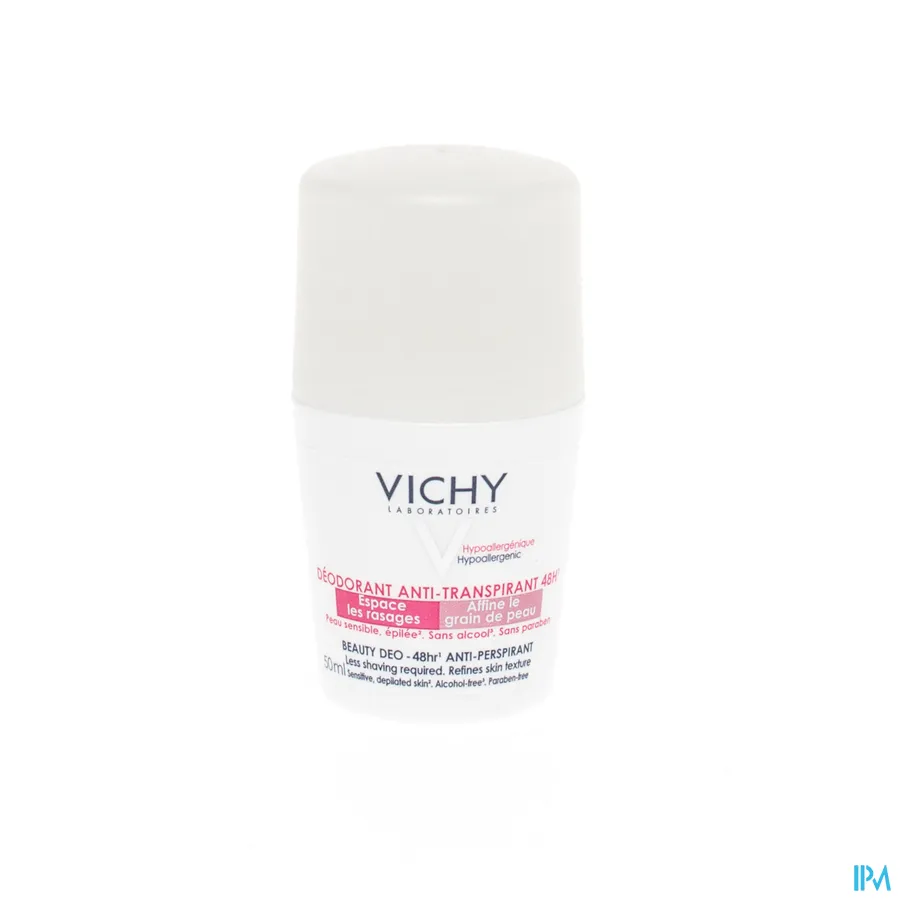 packshot van Vichy Deodorant 48u roller - Minder ontharen 50 ml
