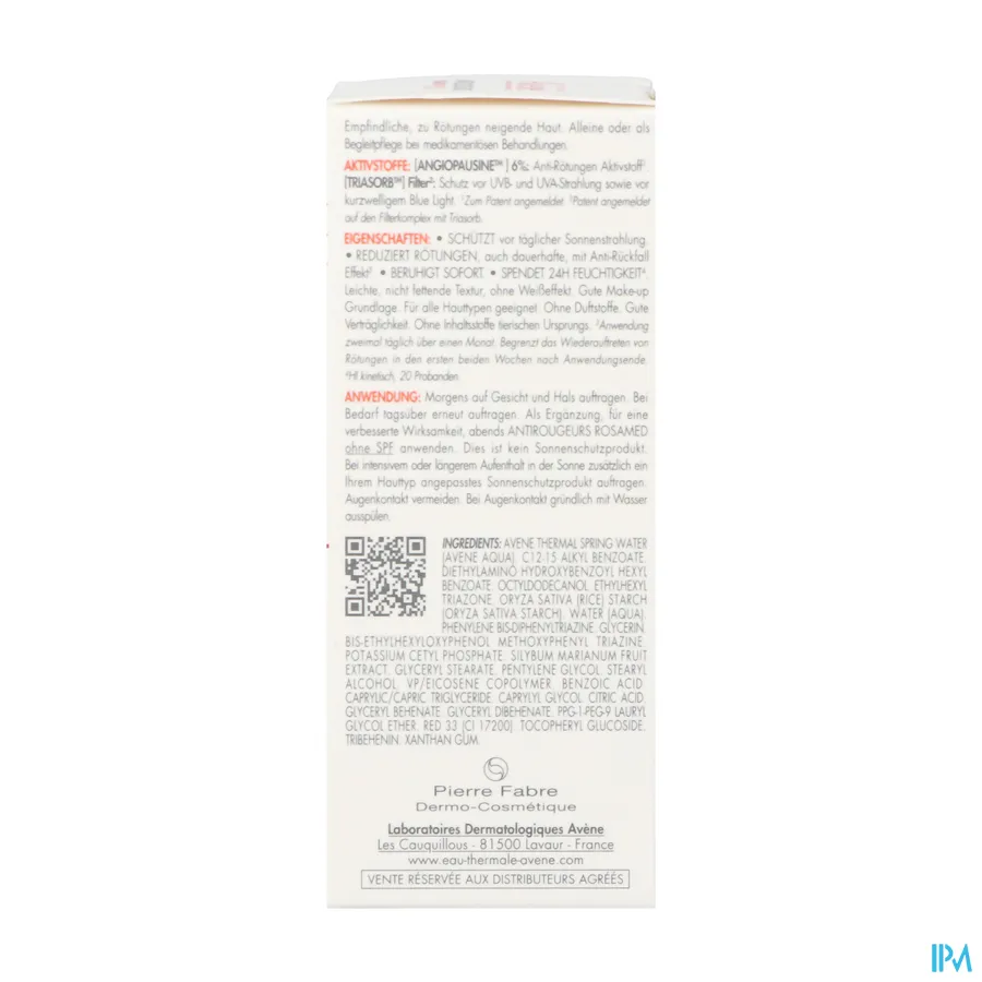 packshot van Avène Antirougeurs Rosamed SPF 50+ 30 ml