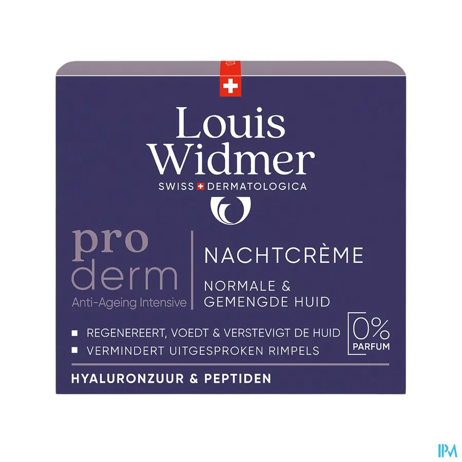 packshot van Louis Widmer Proderm Nachtcrème 50 ml - zonder parfum