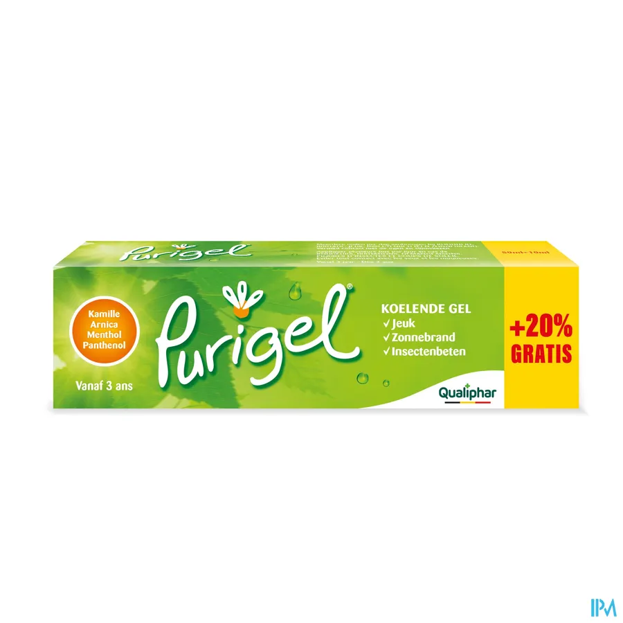 packshot van Purigel Koelende Gel bij Jeuk, Insectenbeten en Zonnebrand 50 ml