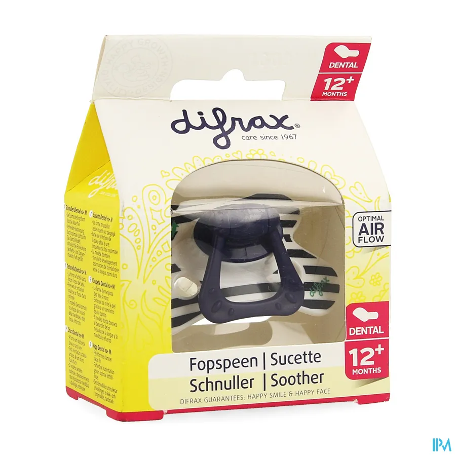 packshot van Difrax Fopspeen Dental Semi Filled +12m