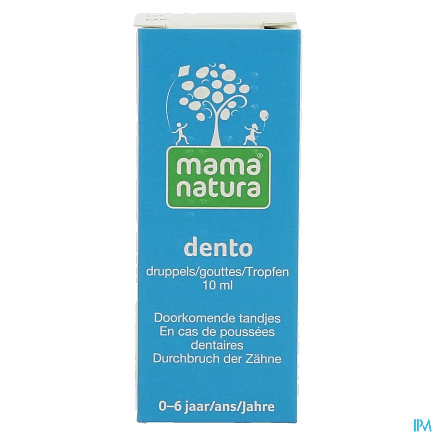 packshot van Mama Natura Dento voor Kinderen van 0-6 Jaar Druppels 10 ml