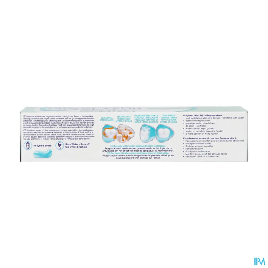 packshot van Sensodyne Tandpasta Proglasur Multi-Action voor Gezond, Sterker en Beter Beschermd Tandglazuur 75 ml