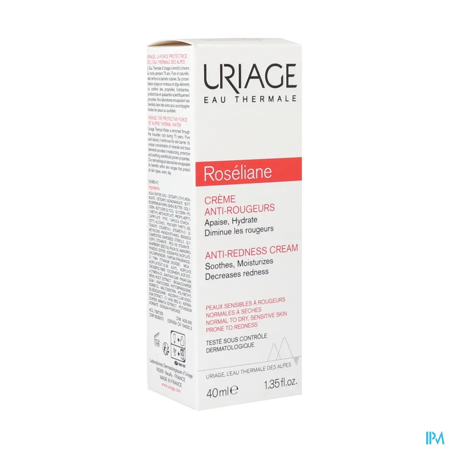 packshot van Uriage Roséliane Crème tegen Roodheid voor Normale tot Droge Huid 40 ml