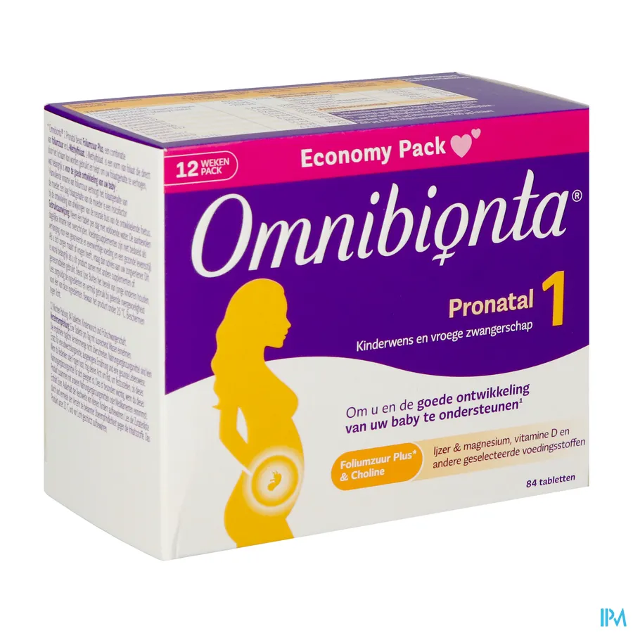 packshot van Omnibionta Pronatal 1 84 tabletten